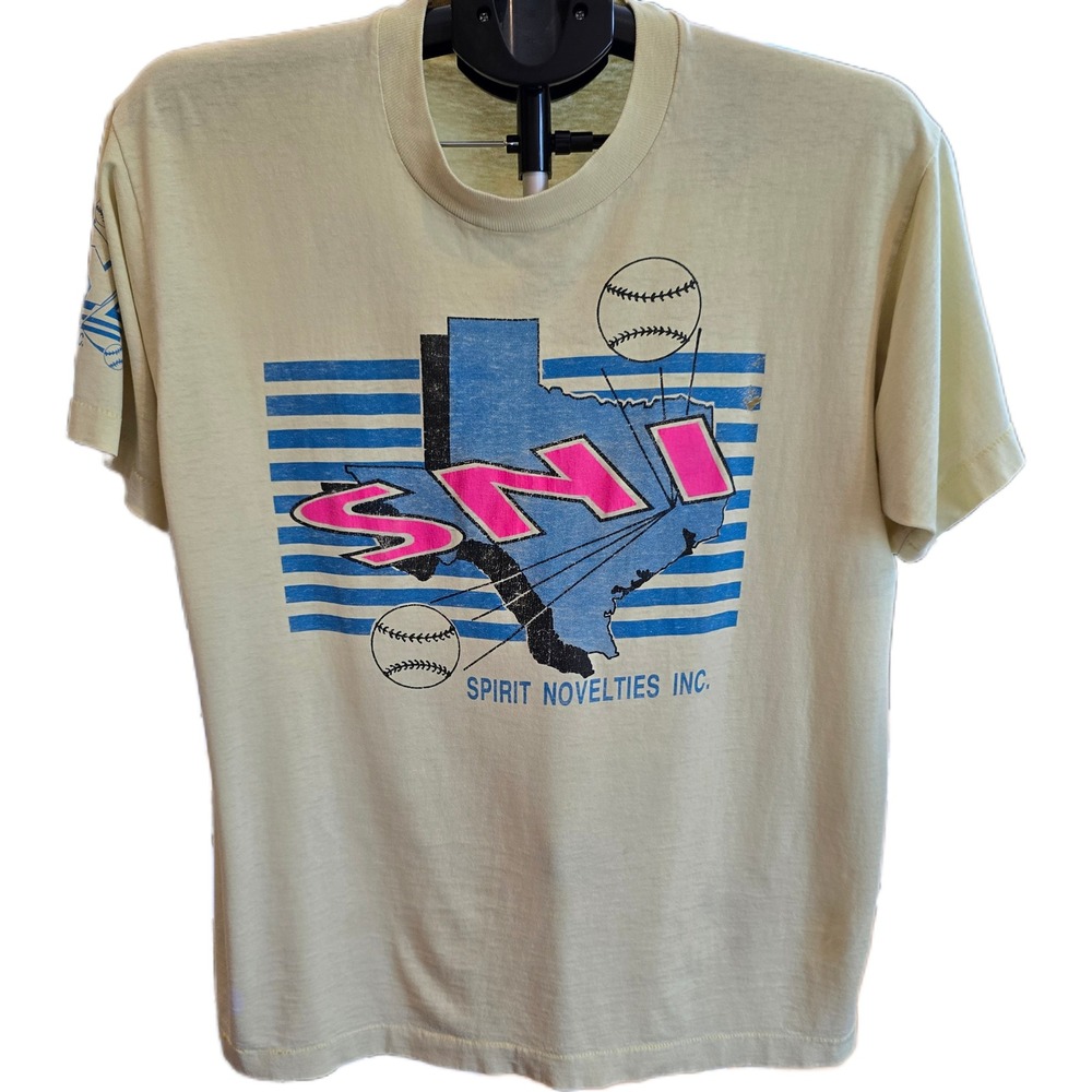 VTG 80s Screen Stars Best Single Stitch T Shirt XL Houston Tx Baseball SNI USA